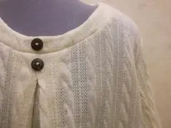 レディース　古着　ボレロニット　DECOY/L　アイボリー　Yのサムネイル