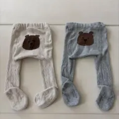 baby GAP くまさん ニットタイツ　0-12month 2枚セット