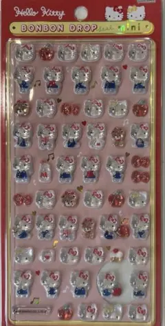 ラスト‼️【正規品】ボンボンドロップシール サンリオミニ　キティmini 赤