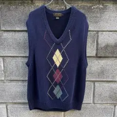 Old Eddie Bauer アーガイルニットベスト