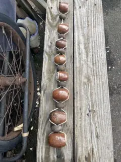 漁網用の錘（おもり）陶器製 沈子(ちんし) 、丸くりぬき石、昭和レトロ