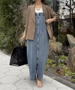 タグつき✨ DouDou ドゥドゥ リヨセルデニムジャンスカ ブルー 38