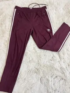 adidas バーガンディ ジャージパンツ Lサイズ