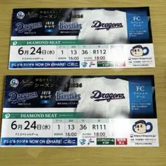 中日ドラゴンズ シーズンシート2026 サファイアシート2枚セット - メルカリ