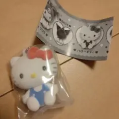 ハローキティ ふわふわフロッキーマスコット チェーン付き