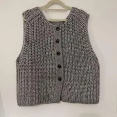 studioCLIP 2ゲージウールミックスダブルフロントベストライトグレー