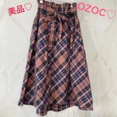 【美品】オゾック♡ロングスカート♡スカート♡フィッシュテール♡チェック♡リボン