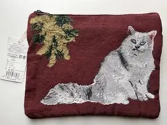 ハンドメイド　ポーチ　ネコ柄
