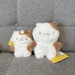 あの頃のポムポムプリン 30周年 マフィン ぬいぐるみ キーホルダー 2点