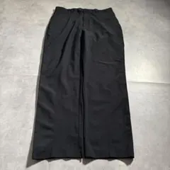 古着 00s バナナリパブリック ウール スラックス ワイド ブラック 黒のサムネイル