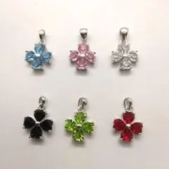 スワロフスキー　4800-5,5×5mm 　ハート6色各1個　 クローバー形