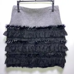 美品♡manianienna ファー付ニットスカートのサムネイル