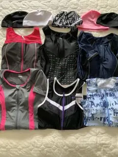 水着６点&キャップ5点(プール、ジム、フィットネス)まとめ売り