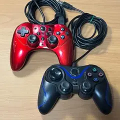 PS3 有線 USBコントローラー 互換品 2点セット