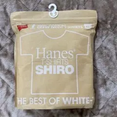 XXLサイズ ヘインズ クルーネックTシャツ白ホワイトSHIRO