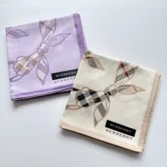 【 新品 未使用 】 BURBERRY バーバリー ハンカチ 2枚セット ④