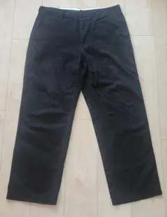 無印良品　メンズ　コットンワークパンツ　黒
