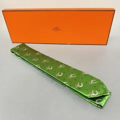 DA1318 「未使用」HERMES PARIS エルメス　メンズネクタイ　馬のサムネイル