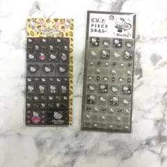 ハローキティ90sタイルシール &クラックスcutPIECEヒョウ柄セット