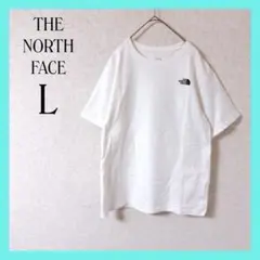 ザノースフェイス 半袖Tシャツ L メンズ ホワイト バックプリント 古着コーデ