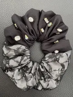 NEWエレガントレースミックスビジューシュシュ