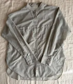 ローリーズファーム シルキーシアーロングシャツ グリーン