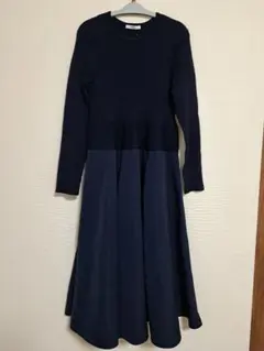 【新品】OPAQUE CLIP 切替ニットワンピース 38/M