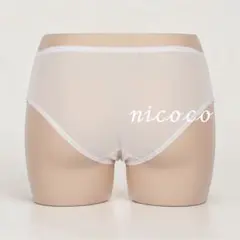069 白 ホワイト シースルー ショーツ つるつる パンツ セクシー 光沢のサムネイル