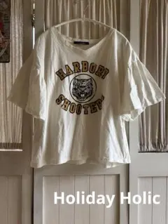 ホリデイホリック　タイガープリントTシャツM ホワイト　袖フレアのサムネイル