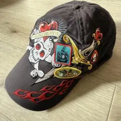 Ed Hardy ✩スカル刺繡 ラインストーン キャップ 帽子 y2k - メルカリ