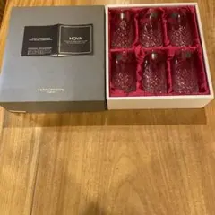 ホヤクリスタル高級ハンドカットタンブラー6個セット箱付き