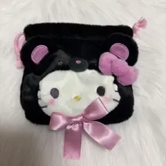 ハローキティ 巾着ポーチ 黒キティ エンジェルキティhellokitty - メルカリ