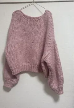 GRL 長袖ニット ピンク Fサイズ