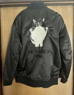 メゾンミハラヤスヒロ 22AW ノーカラーサテンジャケット バック刺繍