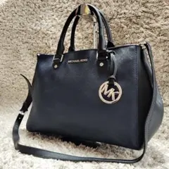 美品 MICHAEL KORS マイケルコース ハンドバッグ 2way ネイビー