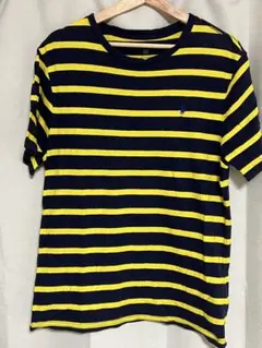 ポロラルフローレン・ストライプTシャツ（ネイビー×イエロー）