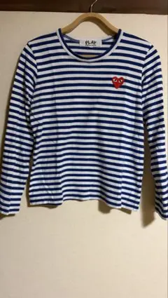 PLAY COMME des GARÇONS 水玉柄 長袖カットソー ネイビー - メルカリ