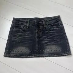 デニム ミニスカート スタッズ ダメージ加工 CECIL Mc BEEのサムネイル