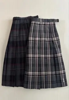 EASTBOY Venus プリーツスカート グレー系チェック　2点