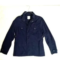 OILCAKE ジャケット ミリタリー コットン 収納フード ネイビー　L