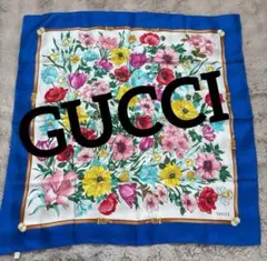 GUCCI ビンテージ大判スカーフ 花柄 インターロッキングG - メルカリ