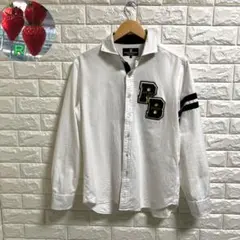Psycho Bunny✨サイコバニー 長袖コットンシャツ ホワイト系 Lサイズのサムネイル