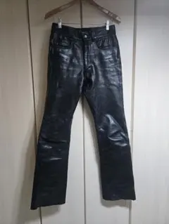 moto field archive レザーフレアパンツ