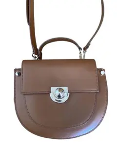 【ZARA】キャメルショルダーバッグ