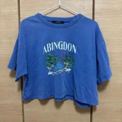 w closet ABINGDON ロゴプリント 半袖Tシャツ ブルーのサムネイル