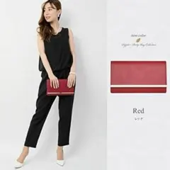 レディース レッド ショルダー パーティー バッグ 結婚式 クラッチ 二次会