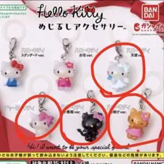 ス*ジ様 ハローキティ　めじるしアクセサリー　4種セット