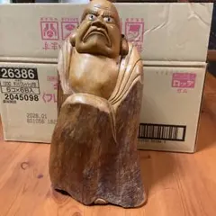 木彫大黒天像ヴィンテージアンティーク品。和インテリアオブジェ大黒