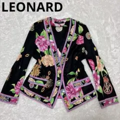 美品 レオナール LEONARD 花柄ジャケット シルク ノーカラージャケットL 楽天市場】レオナール（種類（コート・ジャケット）ノーカラー