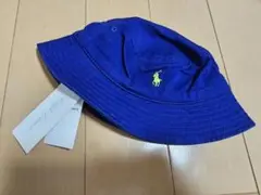 未使用タグ付き ラルフローレン バケットハット 青 12M/24M